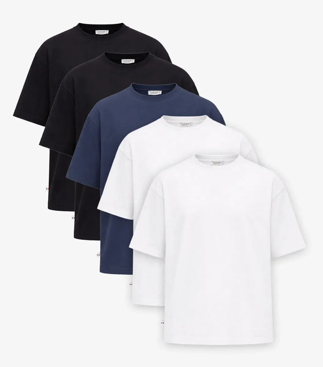 T-shirt Oversize Homme x5 - Pack Essentiel