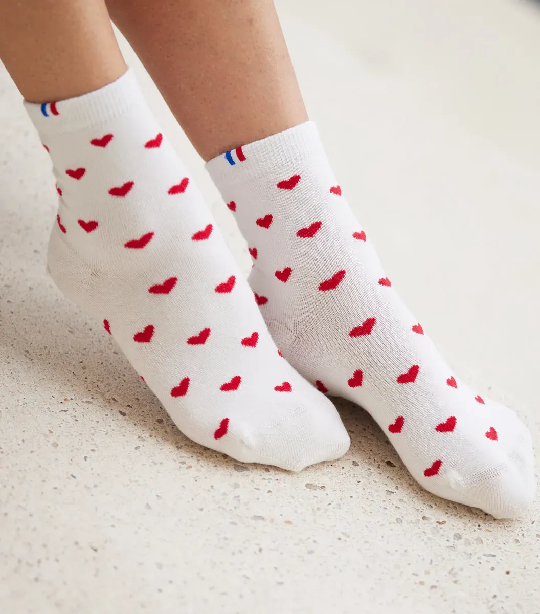 Chaussettes Femme - Petit Cœur Rouge