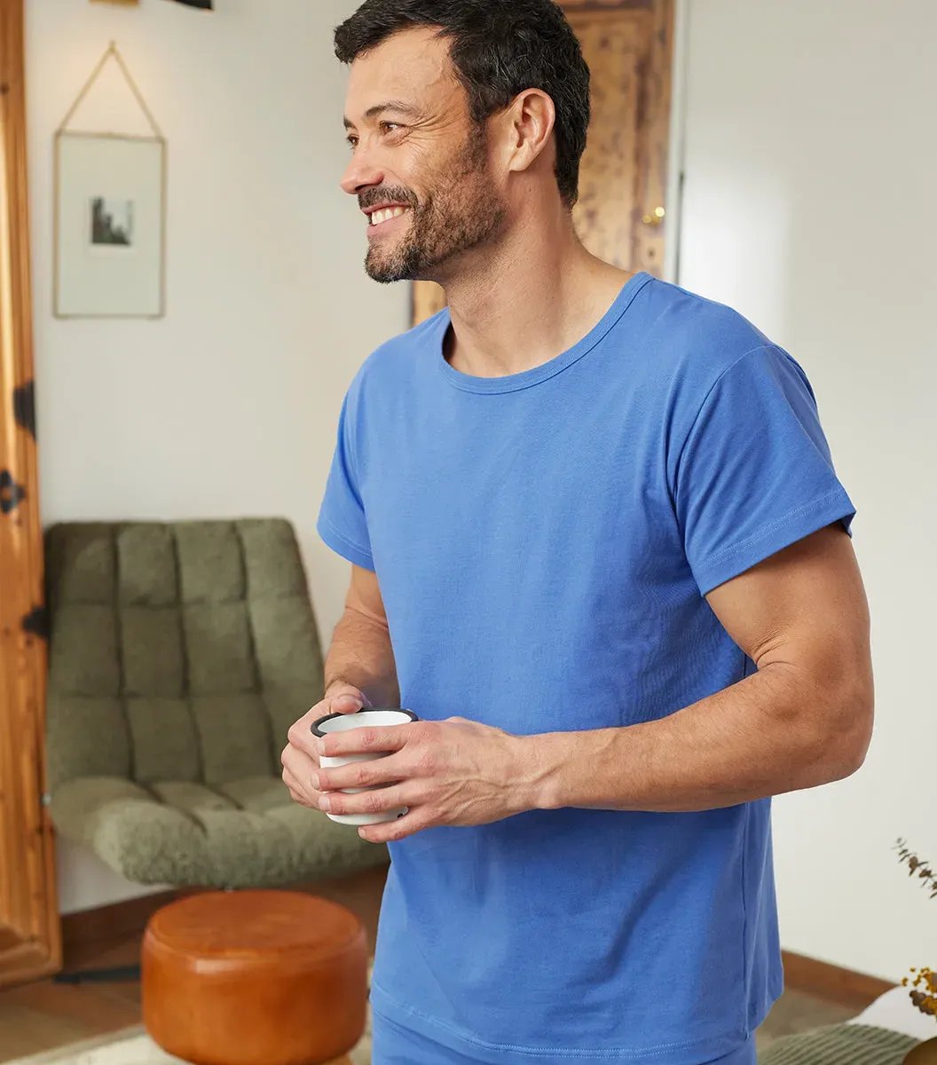T-shirt Pyjama Homme Bleu Riviera - Intemporel