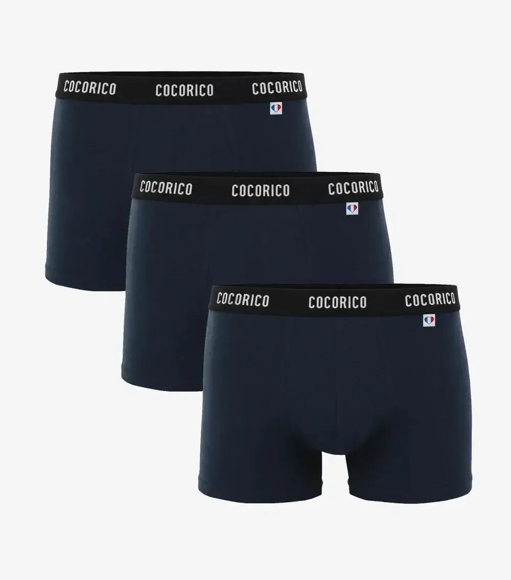 Boxer Homme Signature Marine x3 - Pack Intemporel