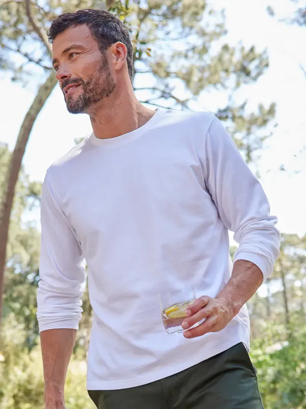 Product T-shirt Manches Longues Homme Blanc - Intemporel Image