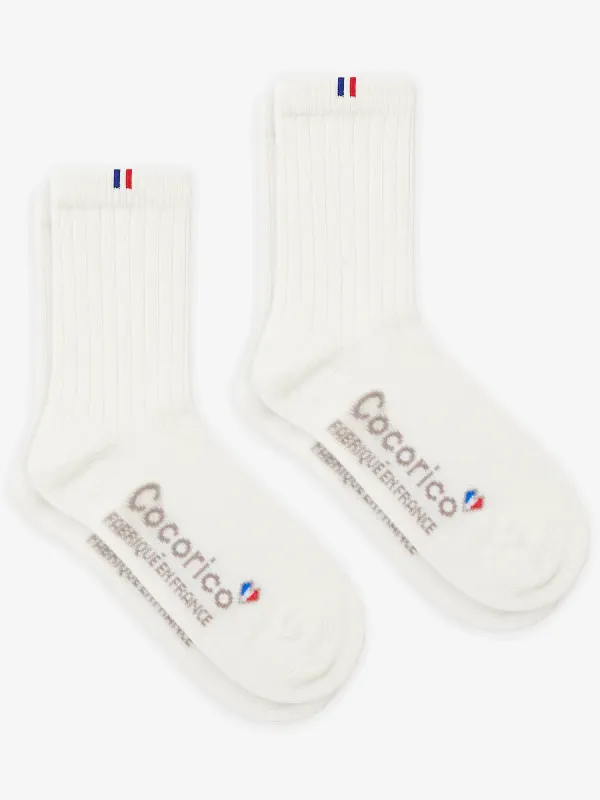 Product Chaussettes Femme en Laine Ecru x2 - Pack Intemporel Image