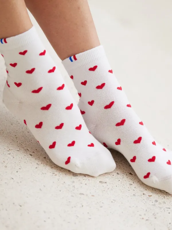 Product Chaussettes Femme - Petit Cœur Rouge Image