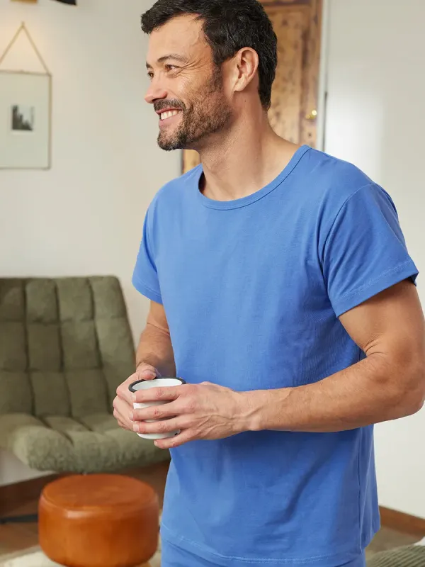 Product T-shirt Pyjama Homme Bleu Riviera - Intemporel Image