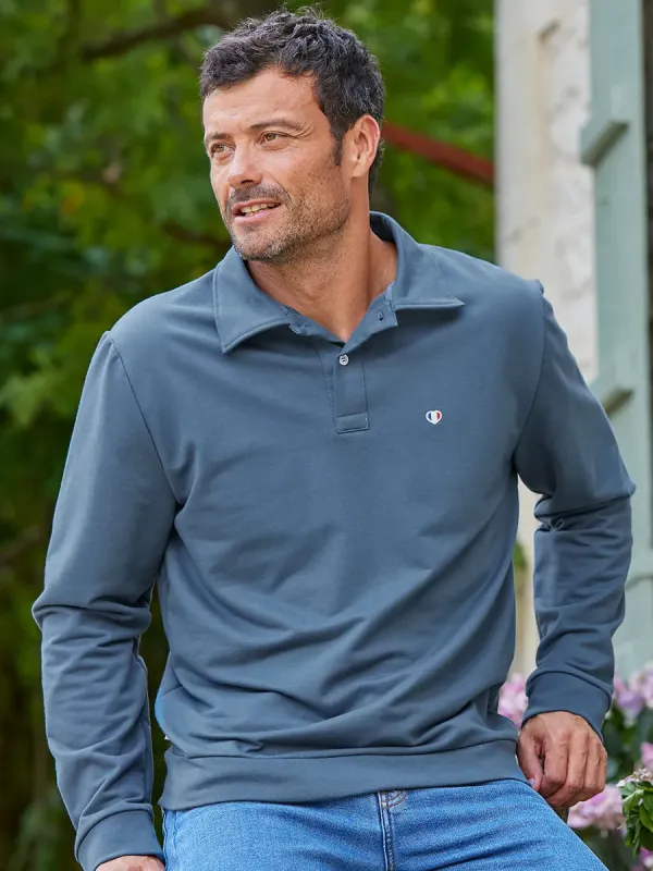 Product Sweat Polo Homme Azur - Iconique Image
