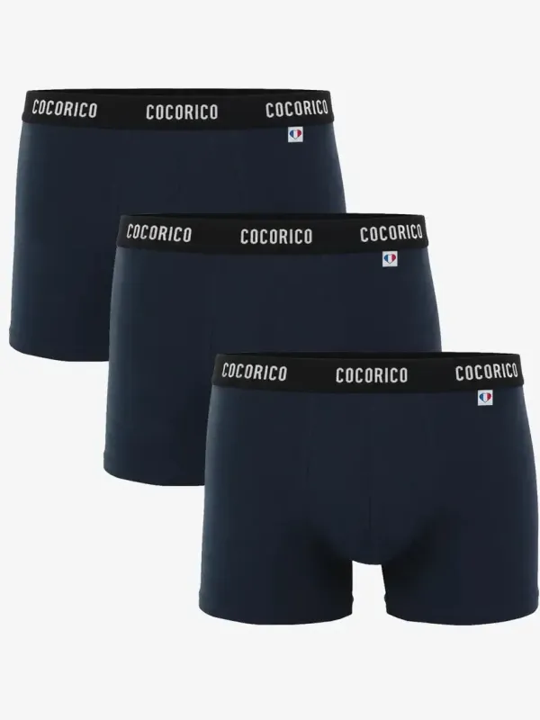 Product Boxer Homme Signature Marine x3 - Pack Intemporel Image