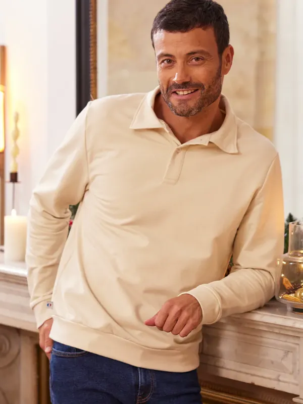 Product Sweat Polo Homme Beige - Intemporel Image