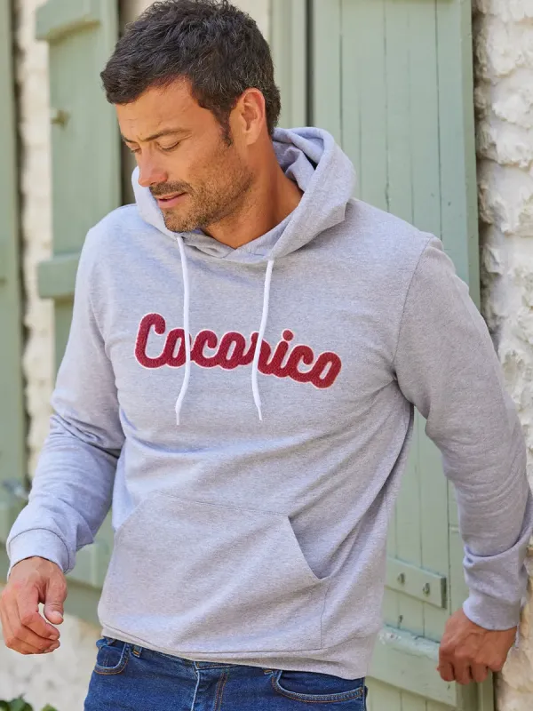 Product Sweat à capuche Homme Gris - La Bouclette Image