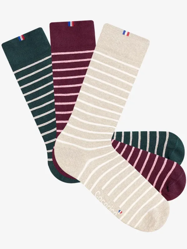 Product Chaussettes Homme x3 - Pack BBV Rayées Image
