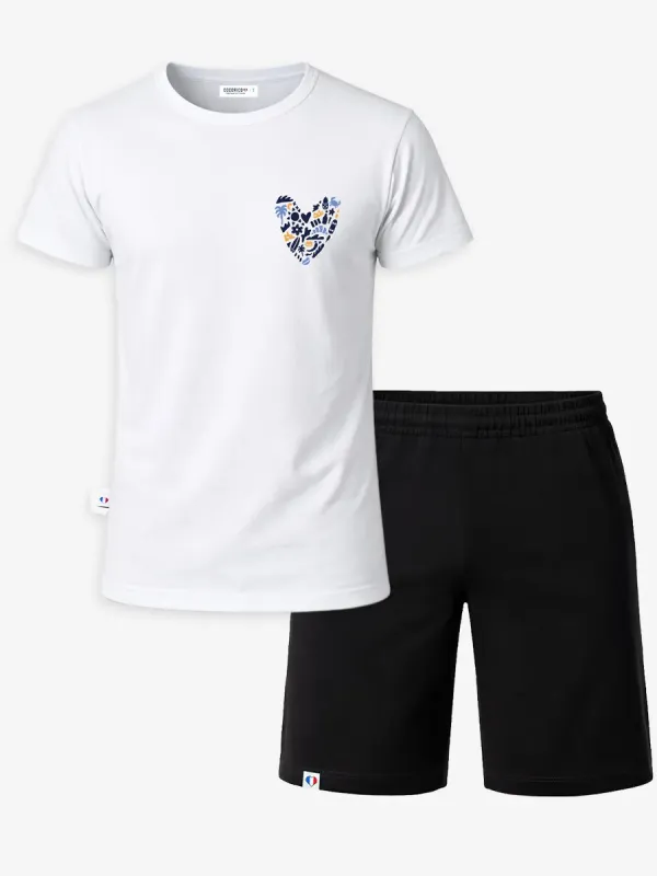 Product Ensemble Pyjama Homme Blanc/Noir - Rêveur Image