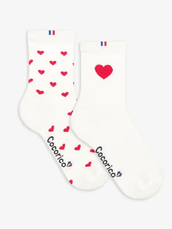 Product Chaussettes Femme x2 - Pack Cœur Rouge Image